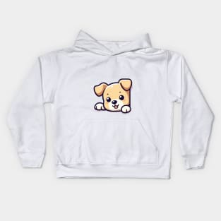 Peeking Dog Kids Hoodie